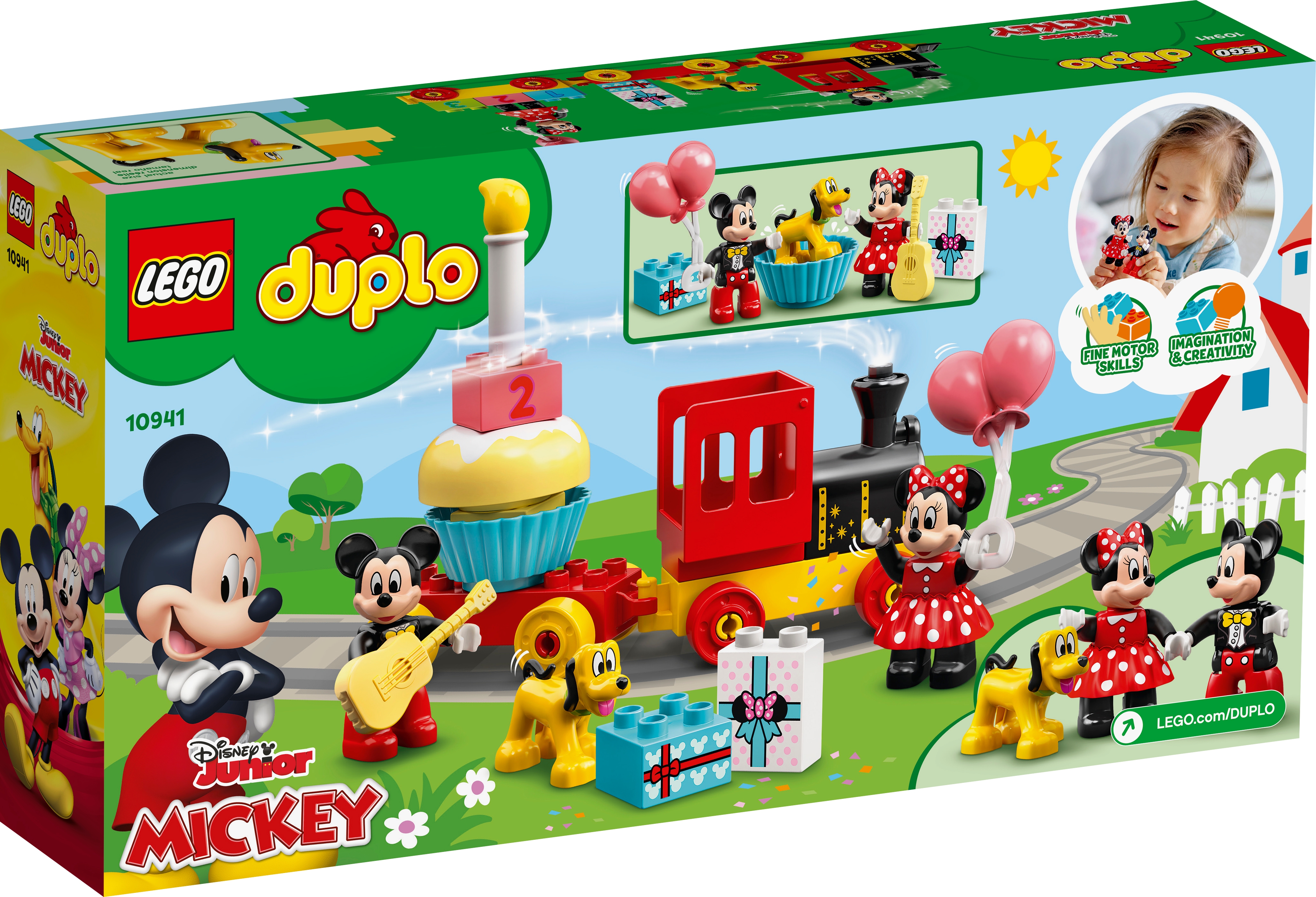 LEGO DUPLO Disney Mickey & Minnie Birthday Train 10941 Kids’ Birthday Number Train; Learning and Building Playset New 2021 22 Pieces 