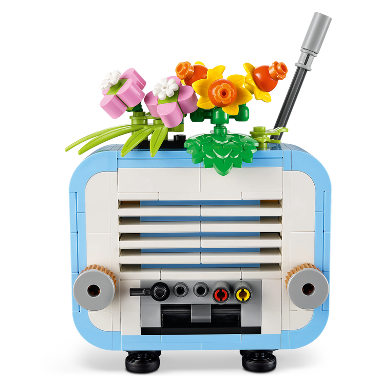 Record Player with Flowers