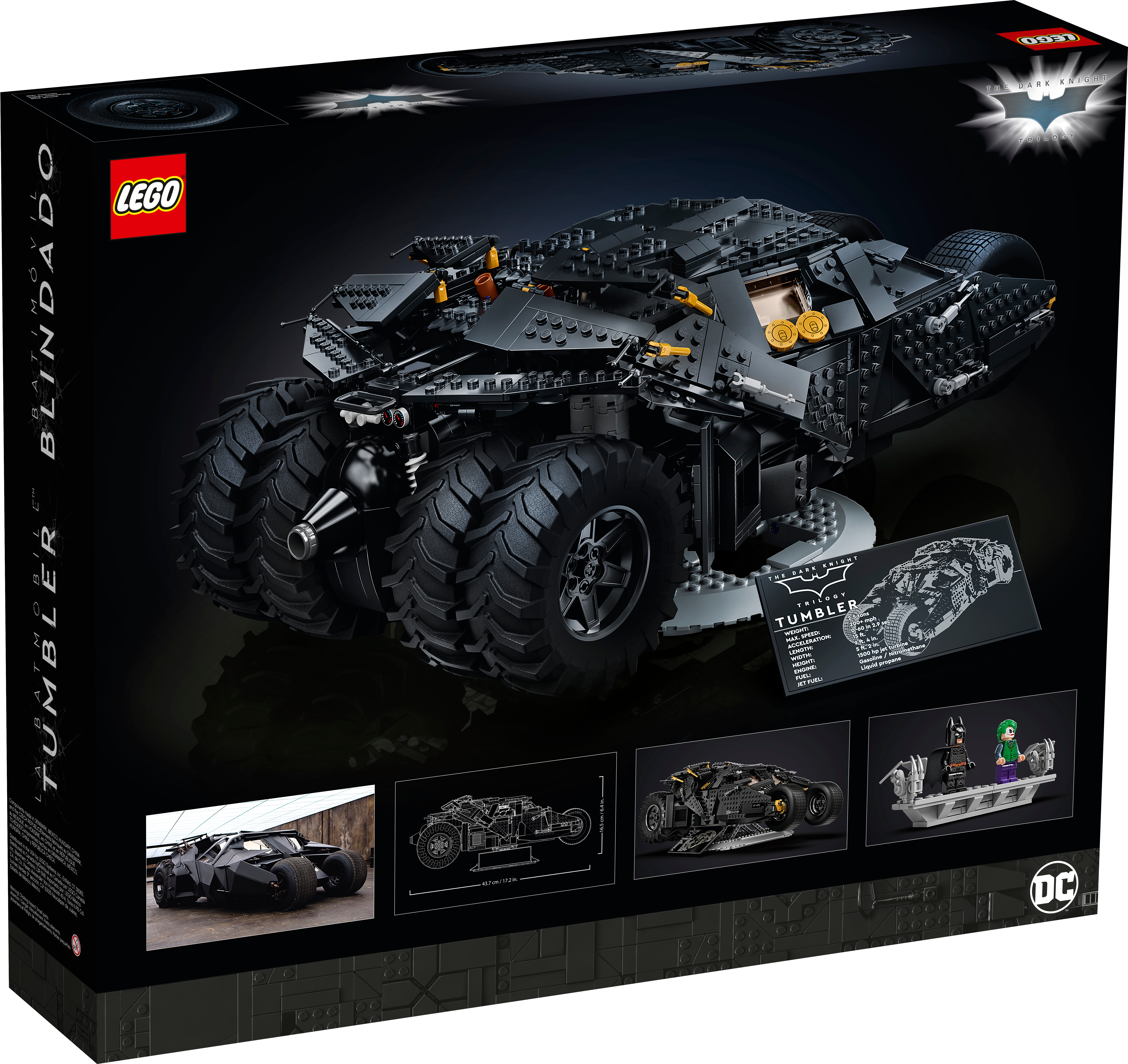 76240 LEGO DC Batman Batmobile Tumbler The Dark Night 2049 Pieces Age 18+ 