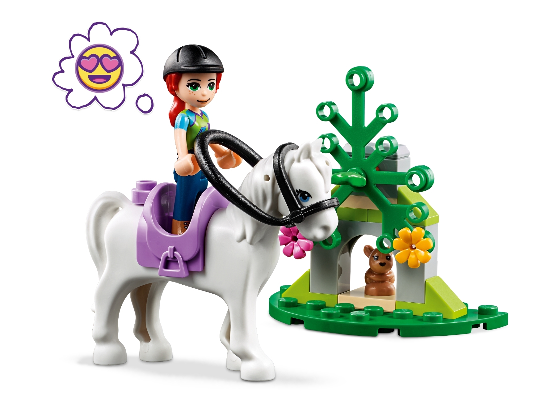 Very Good Condition! Details about   LEGO  FRIENDS HORSE WHITE with Lilac Saddle