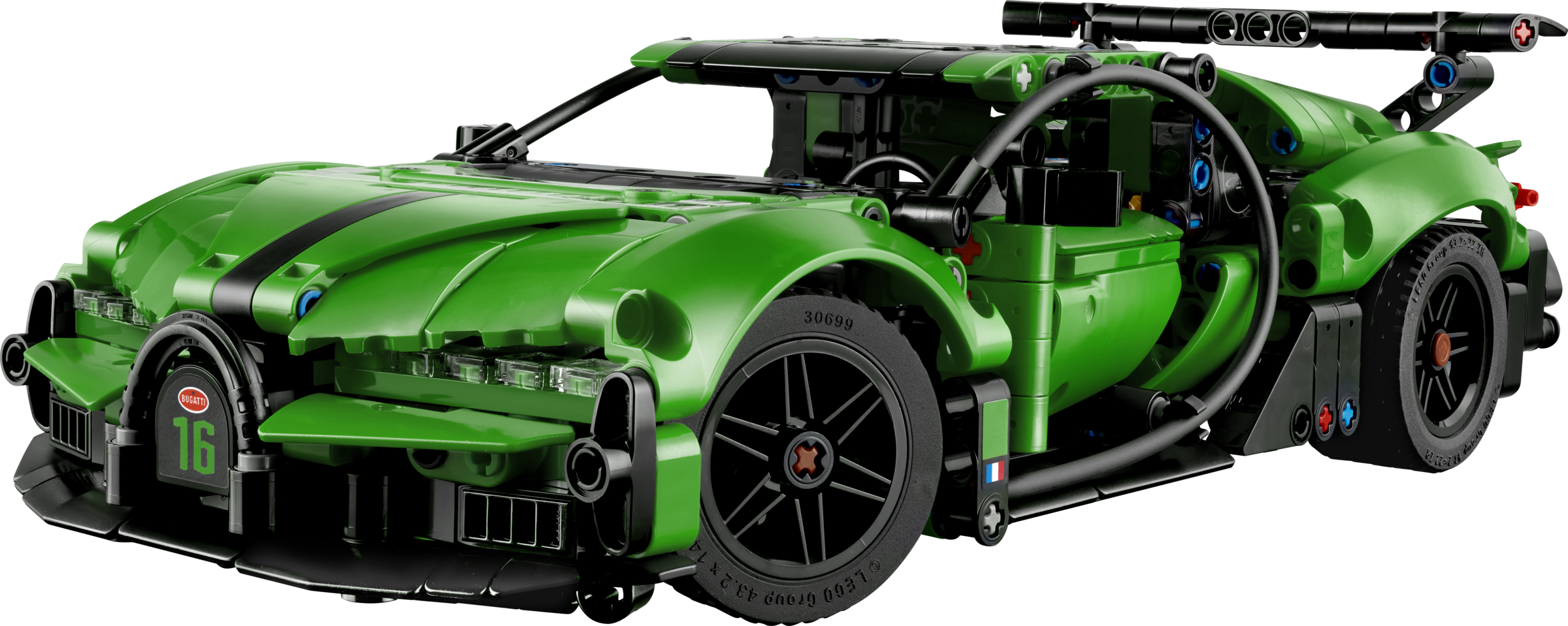 Grøn Bugatti Chiron Pur Sport-hyperbil