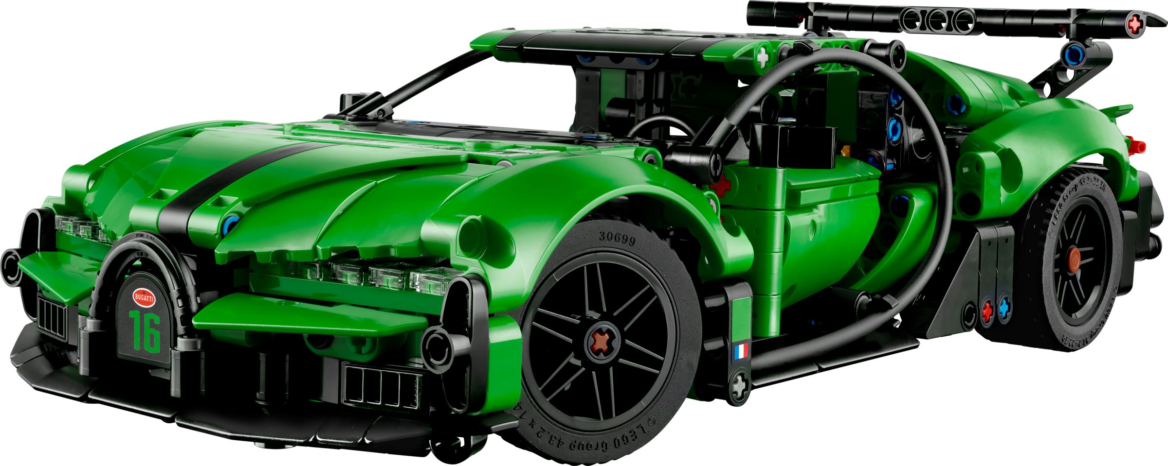 Set  LEGO Technic 42241 Hypercar Bugatti Chiron Pur Sport verte