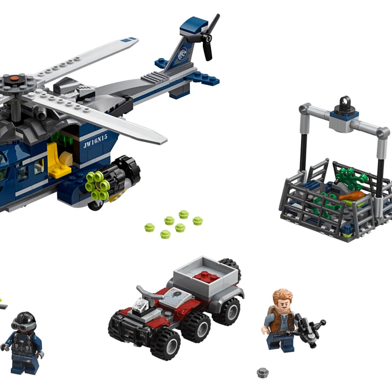 Velociraptor Jurassic World Lego Sets Blue Blue's Helicopter