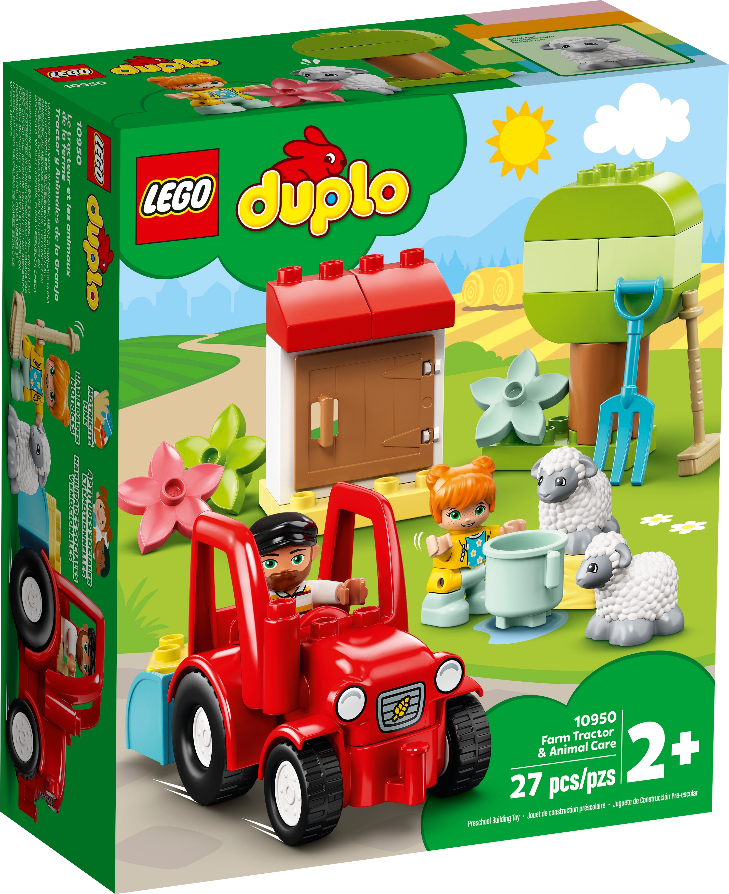 Kids Toy Farm Tractor Animal Set,Vehicle Play Set Baby Toddler Xmas Gift 2+y 