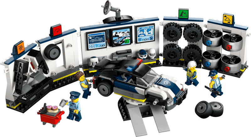 Le set LEGO 60457 Le garage de personnalisation des voitures de police