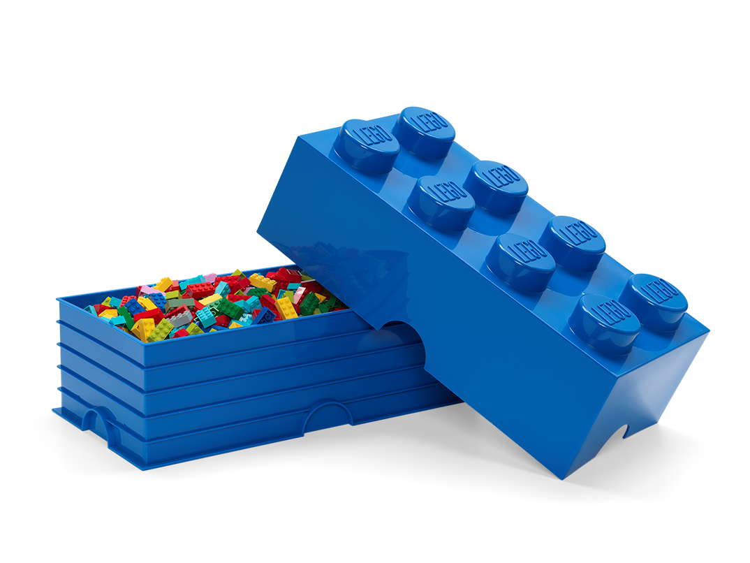 Lego Lunch- and Storage Box Brick 8 blue - Meaningful Presents