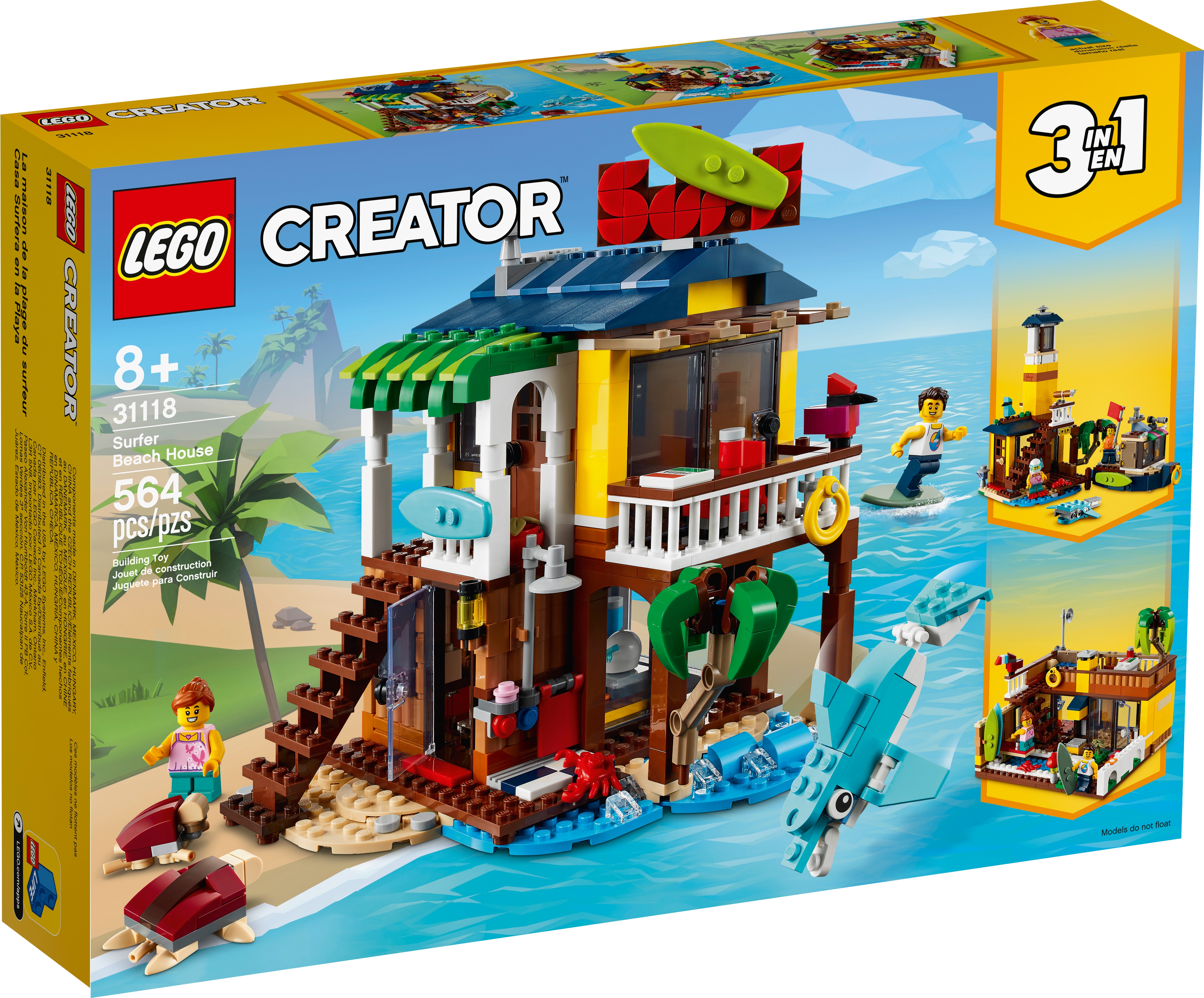 Oeps terugtrekken gijzelaar Surfer Beach House 31118 | Creator 3-in-1 | Buy online at the Official LEGO®  Shop US