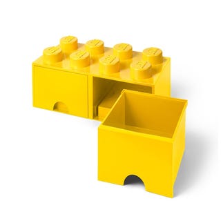 Zásuvka v tvare kocky s 8 výstupkami – žltá