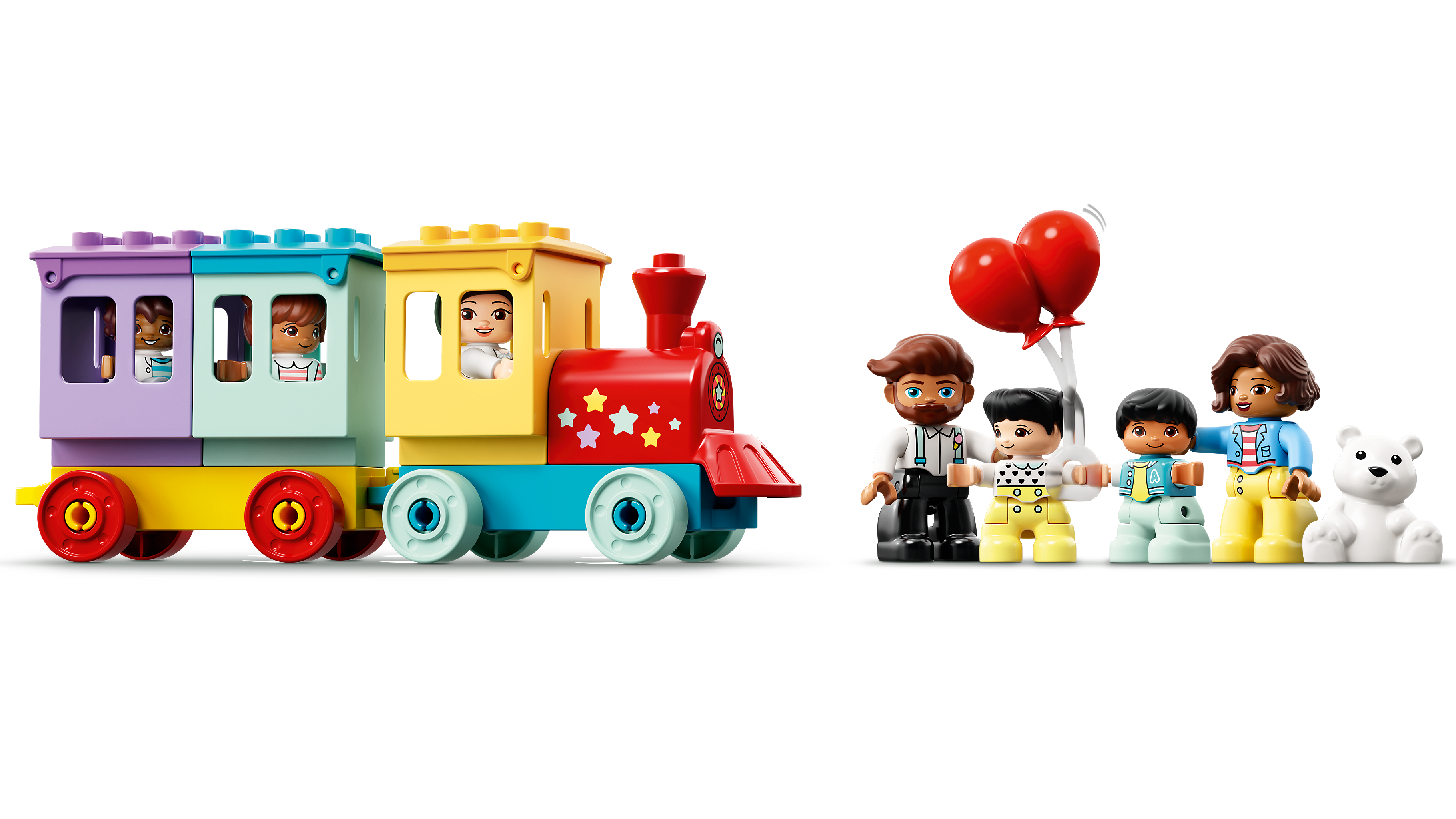 LEGO 10956 Duplo Town Le Parc d’Attractions Jouet Enfant 2+ Ans avec Train,  Carrousel et Grande Roue