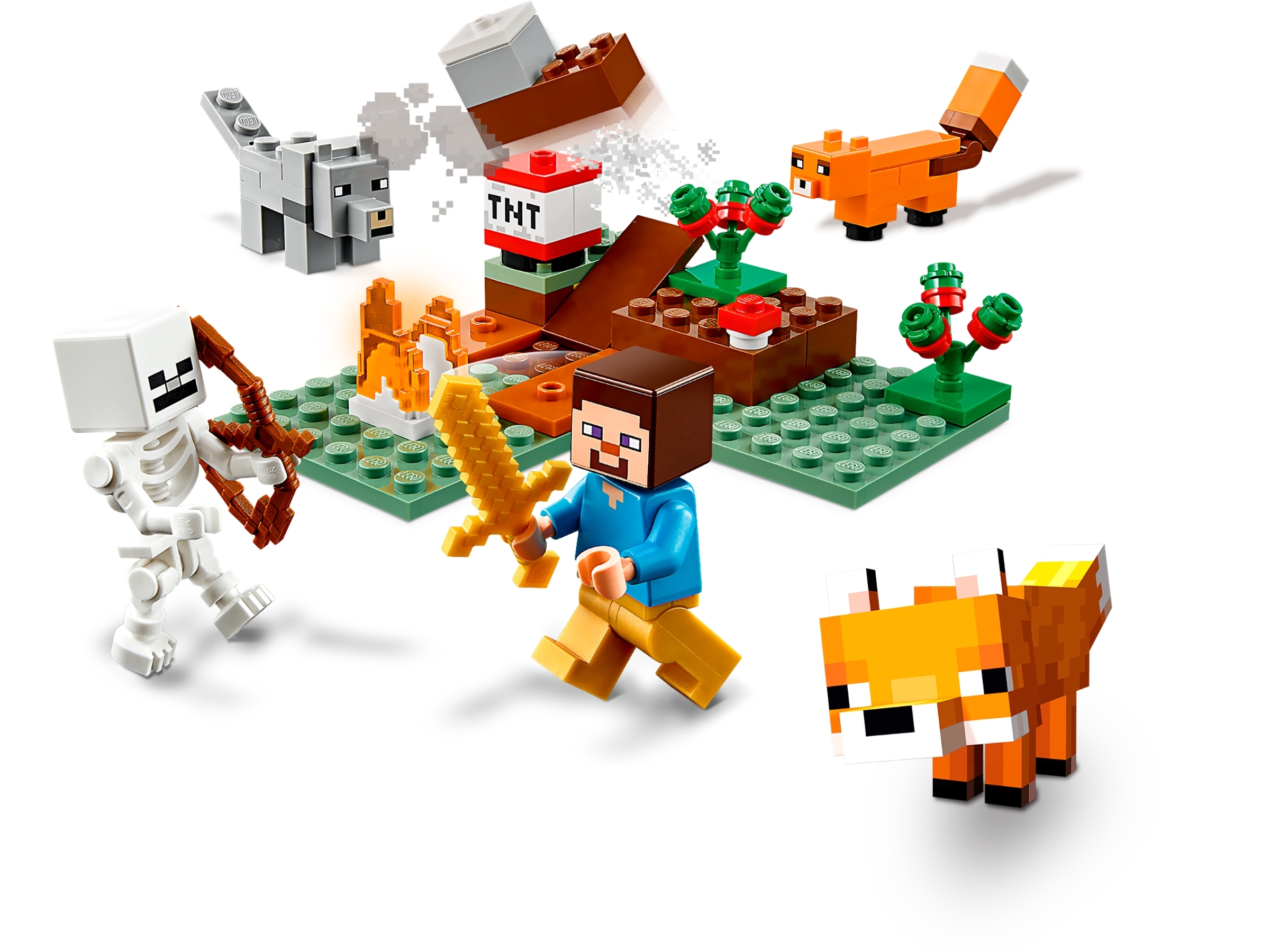 LEGO® Minecraft™ Figur Wolf minewolf05 aus 21162 Taiga Abenteuer brandneu 
