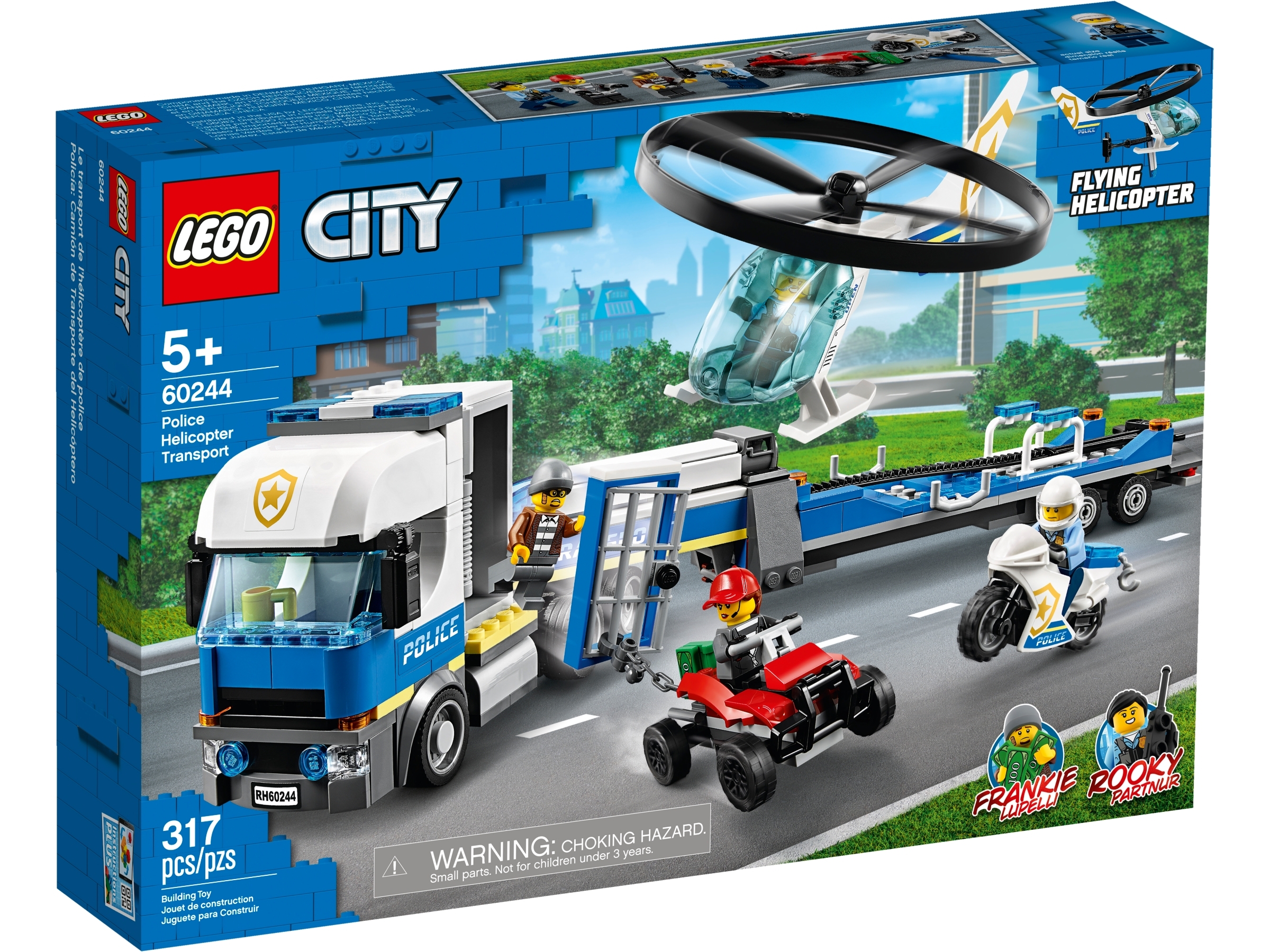 LEGO City Police Helicopter Transport 60244 Police Toy Cool Building Set Sealed 