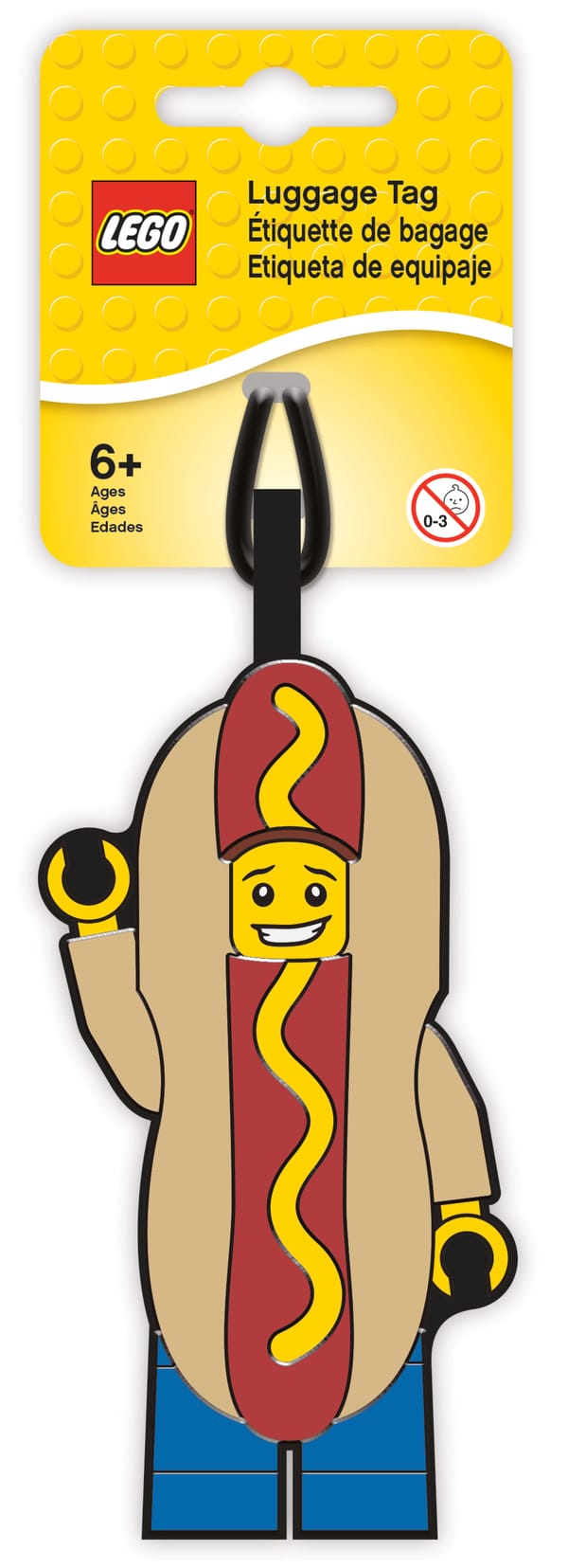 LEGO® Hot Dog Guy Luggage Tag - Image 1