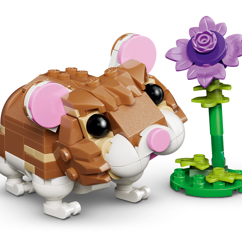 Cute Hamster with a Flower