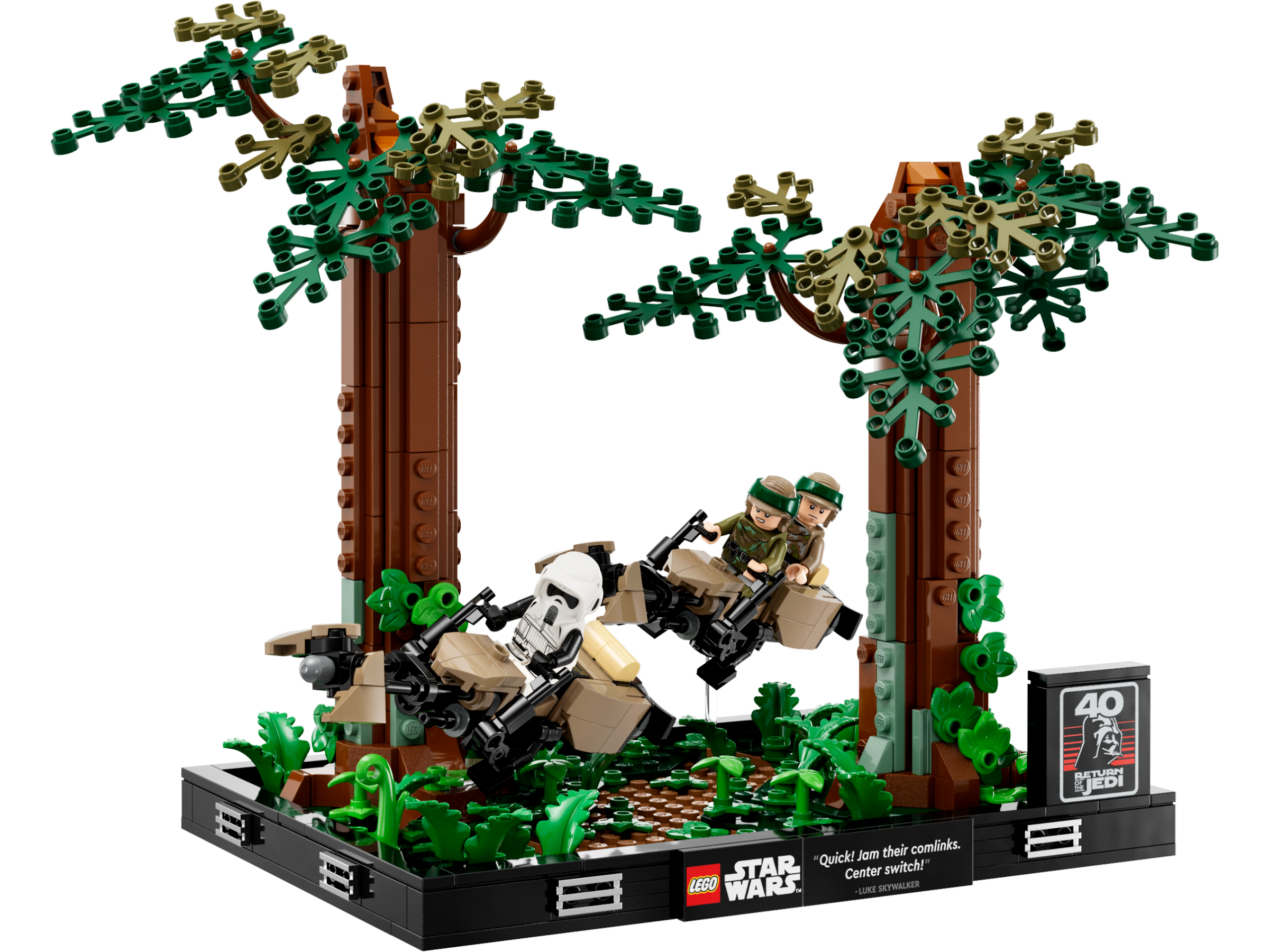 Plagen Ter ere van Pittig Endor™ Speeder Chase Diorama 75353 | Star Wars™ | Buy online at the  Official LEGO® Shop US