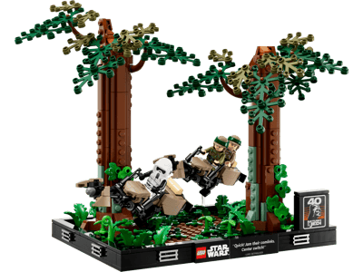 Diorama de la course-poursuite en speeder sur Endor™