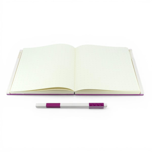 LEGO 5009063 Carnet avec verrou et stylo à encre gel – Violet — visuel 5 sur 5