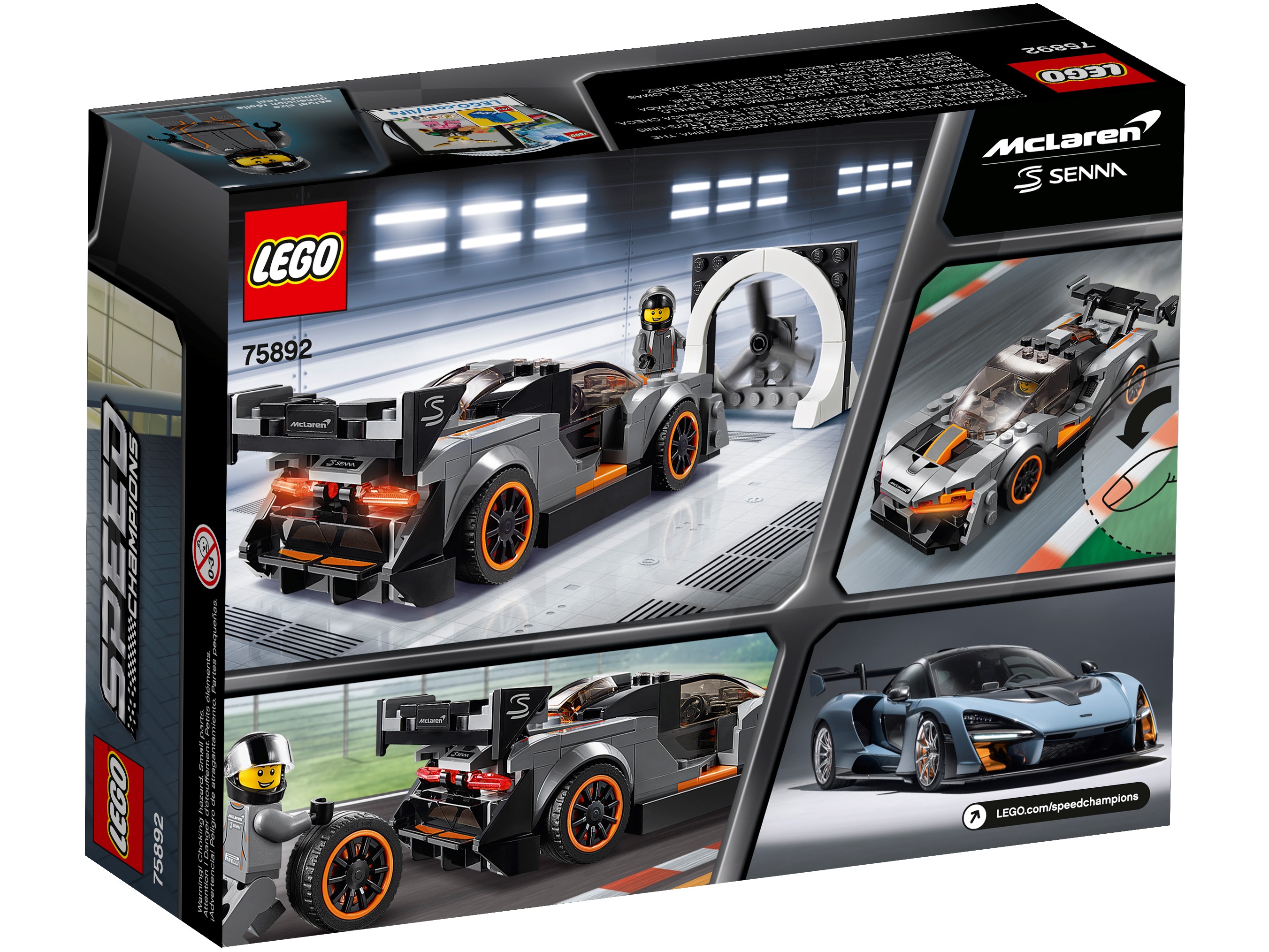 LEGO 75892 Speed Champions McLaren Senna Model Racing Toy Car Kids Building Kit 