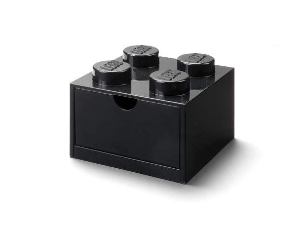 4-Stud Desk Drawer – Black - Image 4