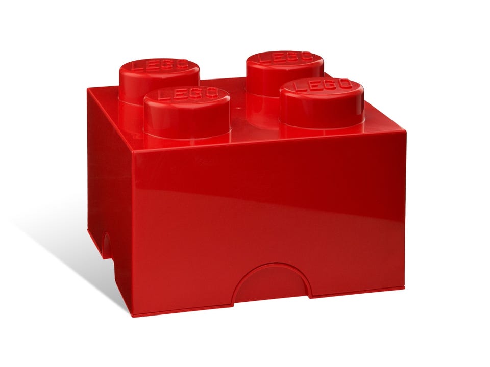 Lego 4 Stud Red Storage Brick 5001385, Lego Storage Brick 4