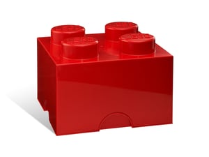 Brique de rangement 4 tenons – rouge