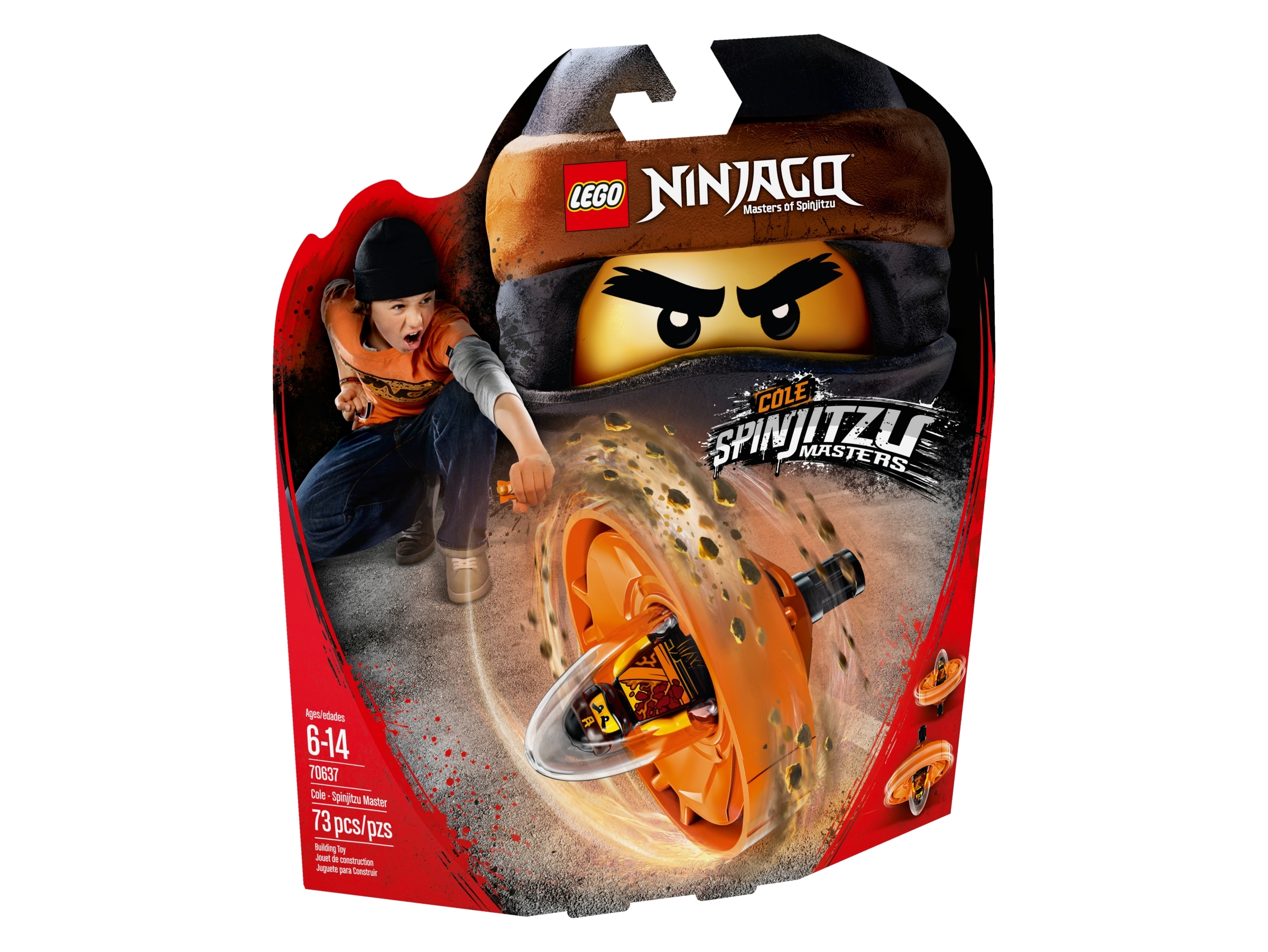 Lego Figur Ninjago Cole Spinjitzu Master njo408  70637 