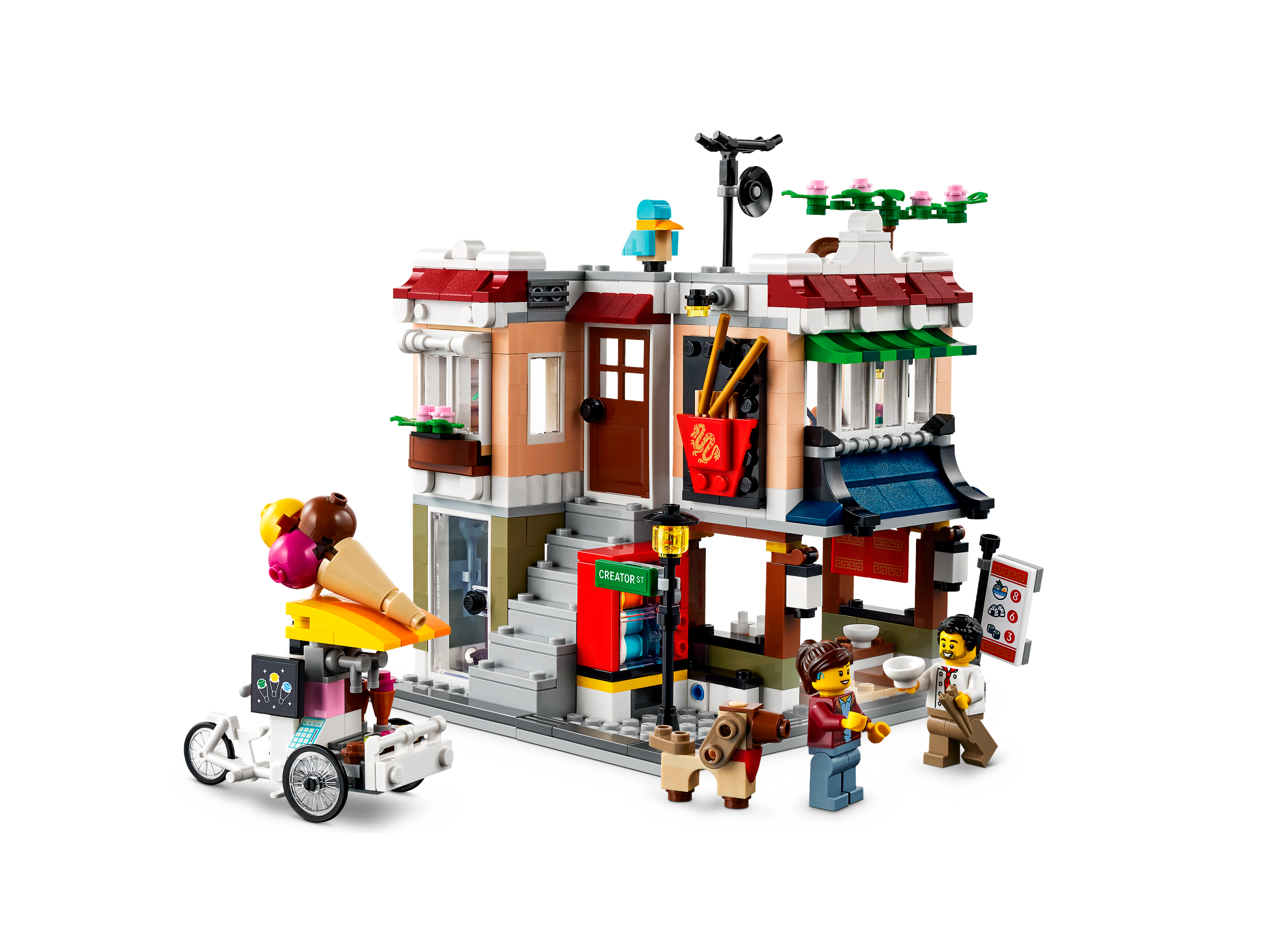Sinewi hervorming dak Noedelwinkel in de stad 31131 | Creator 3-in-1 | Officiële LEGO® winkel NL