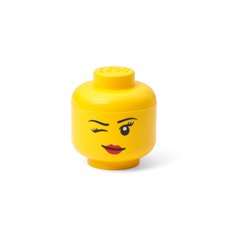 Le set LEGO 5006211 Rangement en forme de tête de fille LEGO - Mini (clin d'ail)