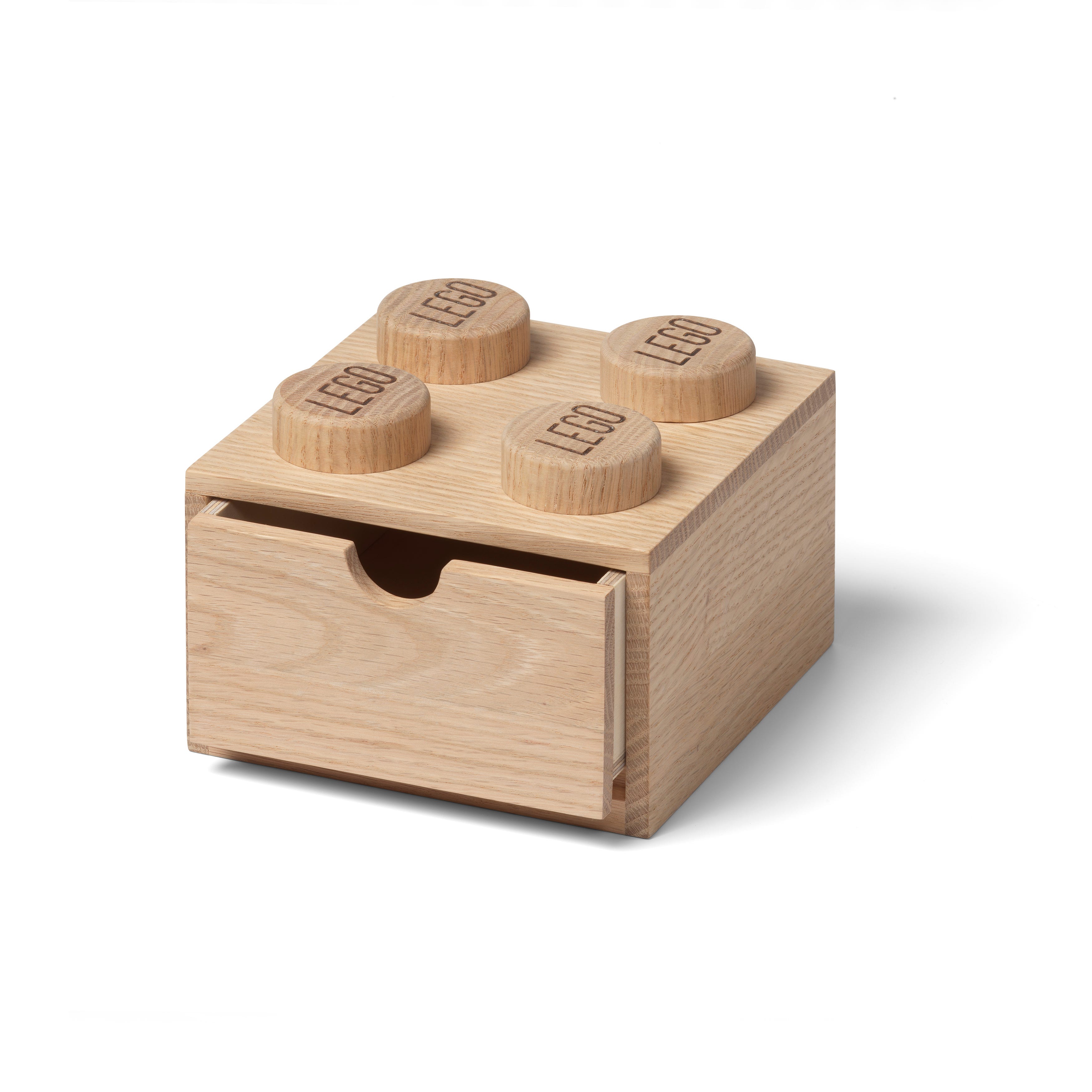 Brique de rangement en bois 4 tenons chêne
