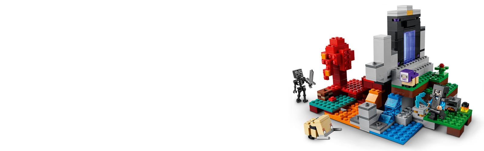 Lego 21172 Minecraft Le portail en ruine Jouet pour Fille et Garçon de 8 ans  avec Figurines de Steve et Wither Squelette - Comparer avec
