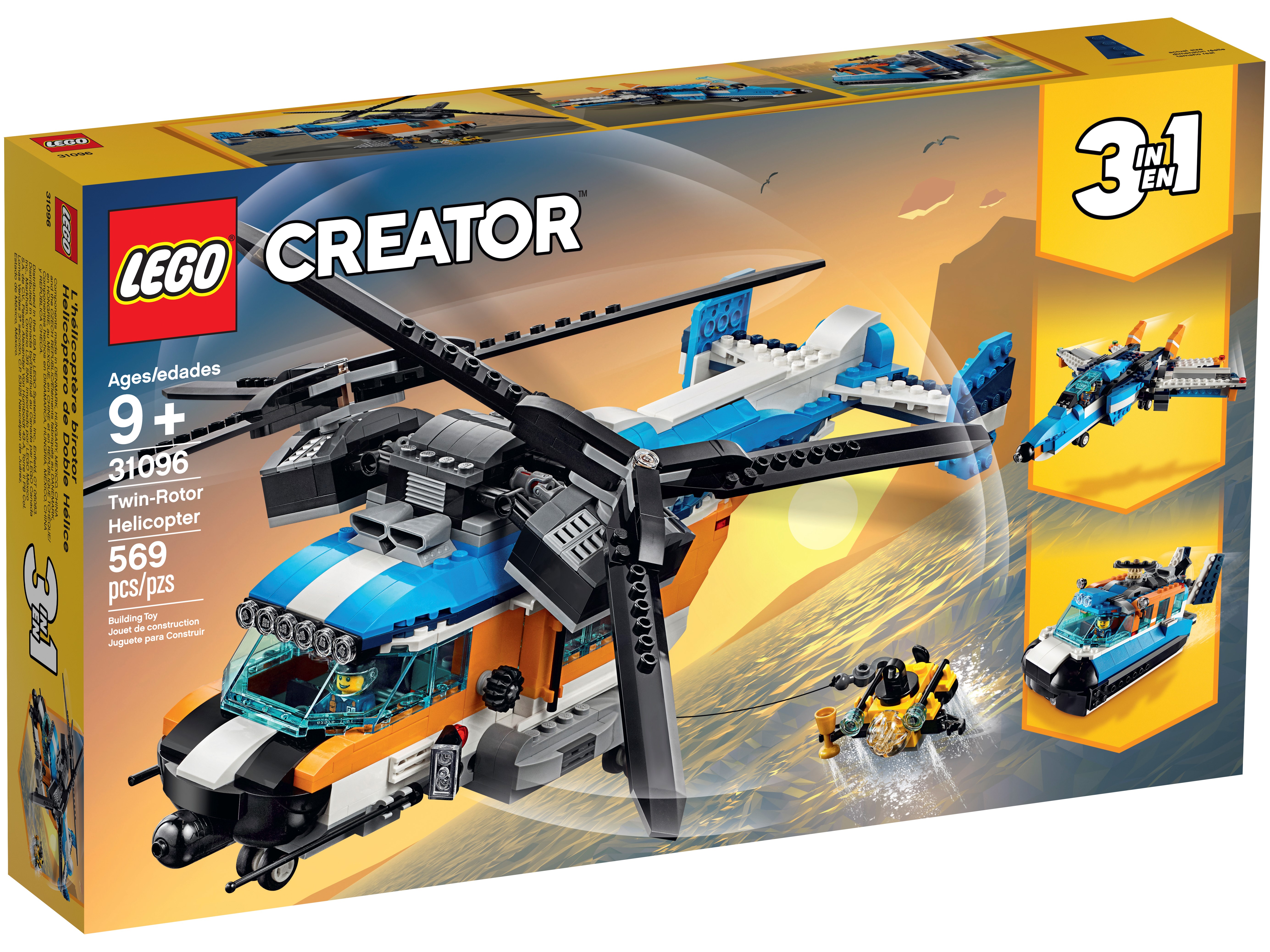 LEGO  Creator 3in1 31096 Doppelrotor Hubschrauber NEU OVP 