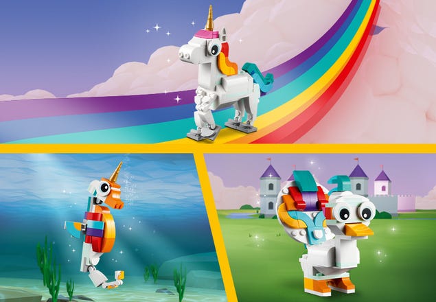 LEGO® Creator 3-in-1 Magical Unicorn Toy Set - LEGO - Dancing Bear Toys
