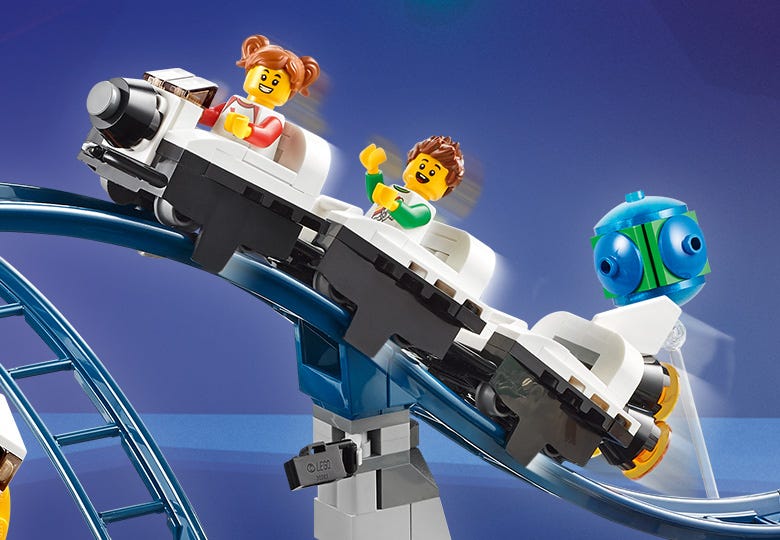 Drop Tower Lego Amusement Park Rides Space Roller Coaster 31142