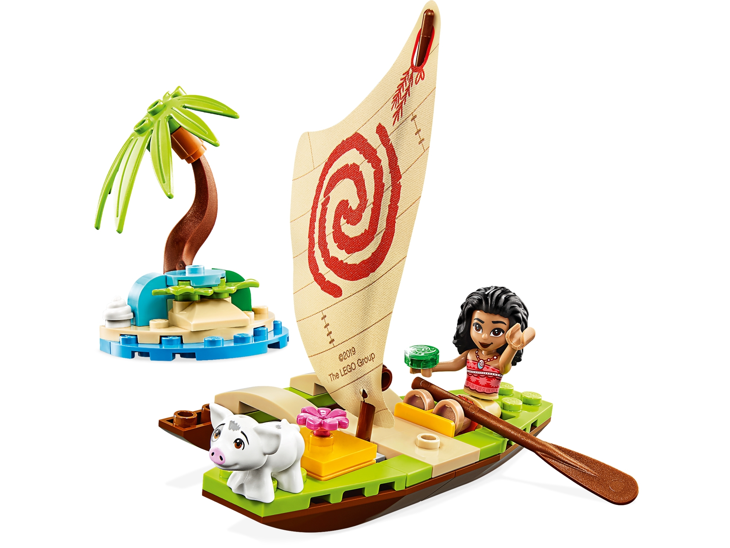 moana lego boat