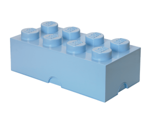 La brique de rangement 8 tenons – bleu clair