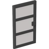 Lego Black 3 Panes Frame 1x4x6 With Trans-clear Glass X6 And With Door X2 