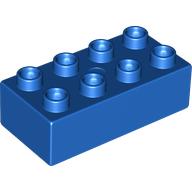 3437 343723 _LEGO Duplo Brick 2x2 _ Bright Blue Lot of 5 