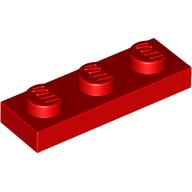 Lego 30 X Base Stone 1x3 Red Basic Brick 3622 362221