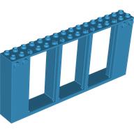 LEGO 2 NEW Light Blue Windows with Grey Frames 1x4x6 6262961 6256060
