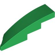BRICK 1X4X1, HALF BOW W/ CUT, RIGHT