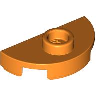 PLATE 1X2, 1/2 CIRCLE, W/ 1 KNOB