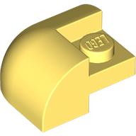 BRICK,2X2X1,BOW OUTSIDE CORNER,W/ CUTOUT
