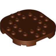 PLATE, 6X6X2/3, CIRCLE, W/ REDUCED KNOBS