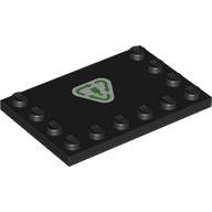 PLATE 4X6, W/ 12 KNOBS, NO. 44