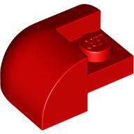BRICK,2X2X1,BOW OUTSIDE CORNER,W/ CUTOUT