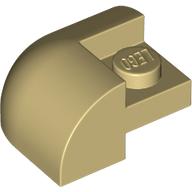 BRICK,2X2X1,BOW OUTSIDE CORNER,W/ CUTOUT