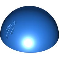 1/2 SPHERE 5X5X3, W/ CROSS HOLE