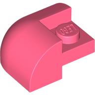 BRICK,2X2X1,BOW OUTSIDE CORNER,W/ CUTOUT