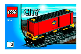 NEU LEGO® Eisenbahn Waggon mit großen roten Container aus 7939 