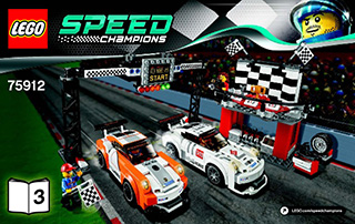 RACE  RETIRED  NEW SPEED CHAMPIONS PORSCHE 911GT FINISH LINE LEGO 75912 CITY 