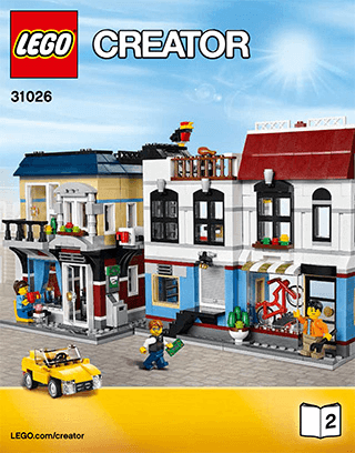 Lego® BAUANLEITUNG Creator 31026 FAHRRADLADEN CAFÈ Anleitungen BA NEU 